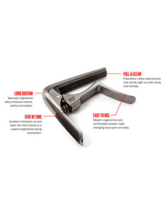 Cejilla Dunlop Trigger Fly 63-CGM Curva Gun Metal