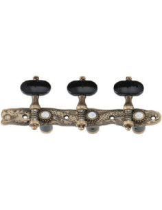 Clavijero Luthier Clásica JC101AB-AS Brass Palomilla Negra